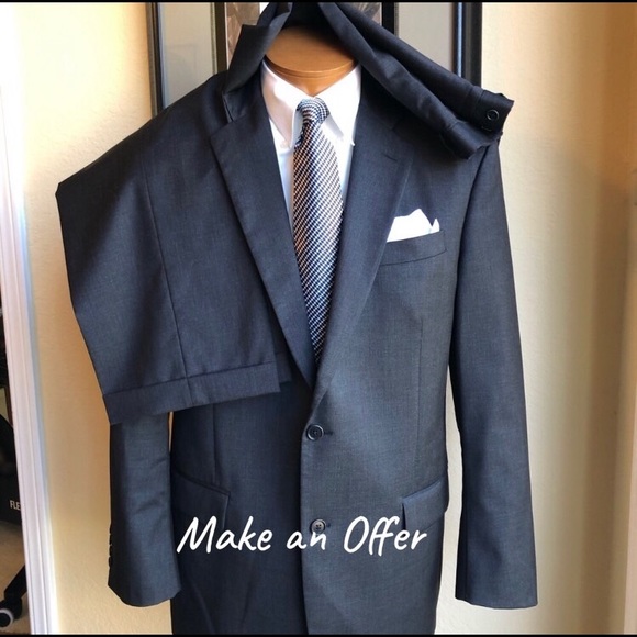 Brooks Brothers Other - Brooks Brothers 1818 Madison Cut All Wool 2 Pc Charcoal Gray Suit 44L